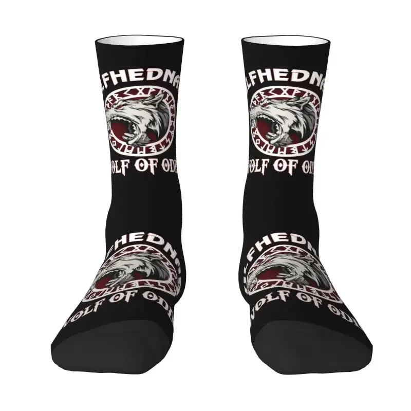 Norse Wolf Gott Odin Wikinger Männer verrückte Crew Socken Hip Hop lustige Frühling Sommer Herbst Winter Kleid Socken