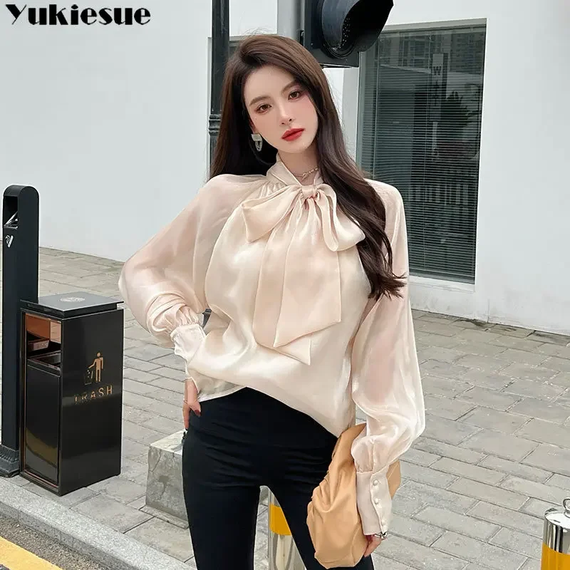 2023 summer Elegant Women\'s shirts & blouses casual woman tops top women White shirt blouse blusas long sleeve shirt & blouse