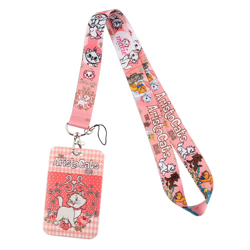 KKZ012 100 Style Lanyard Card ID Holder Car KeyChain ID Card Pass Gym Mobile Phone Badge Kids Key Ring Holder Jewelry