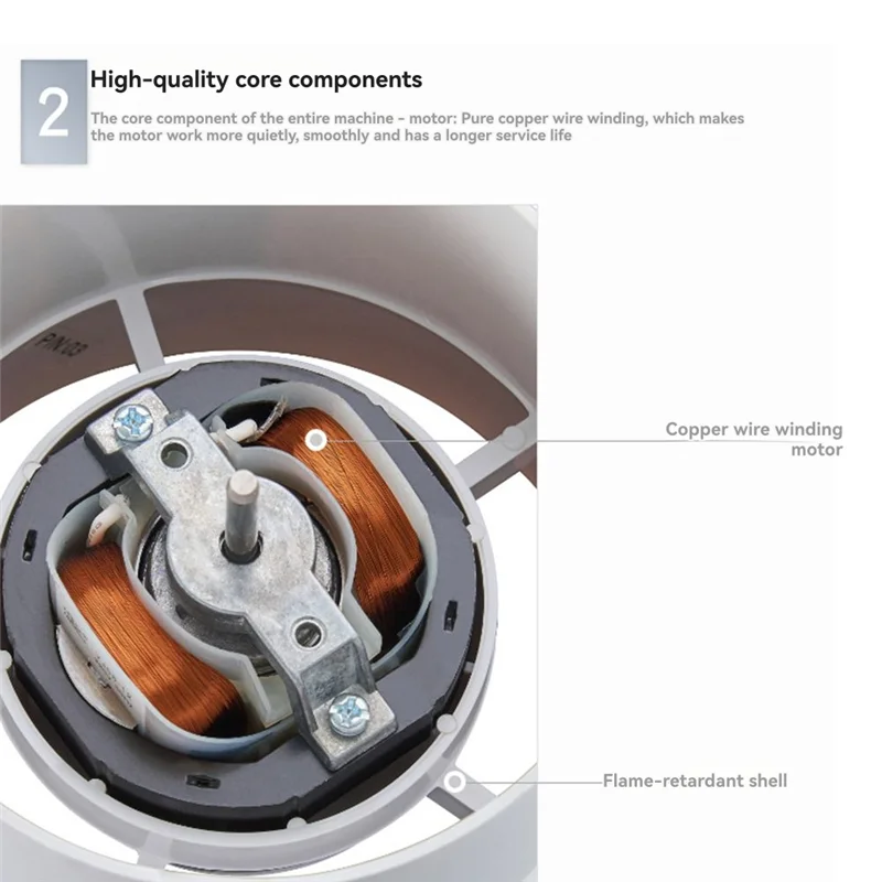 A50I 4-Inch Inline Exhaust Fan PVC Pipe Pressurized Fan For Home And Office Use For Indoor Ventilation And Fresh Air