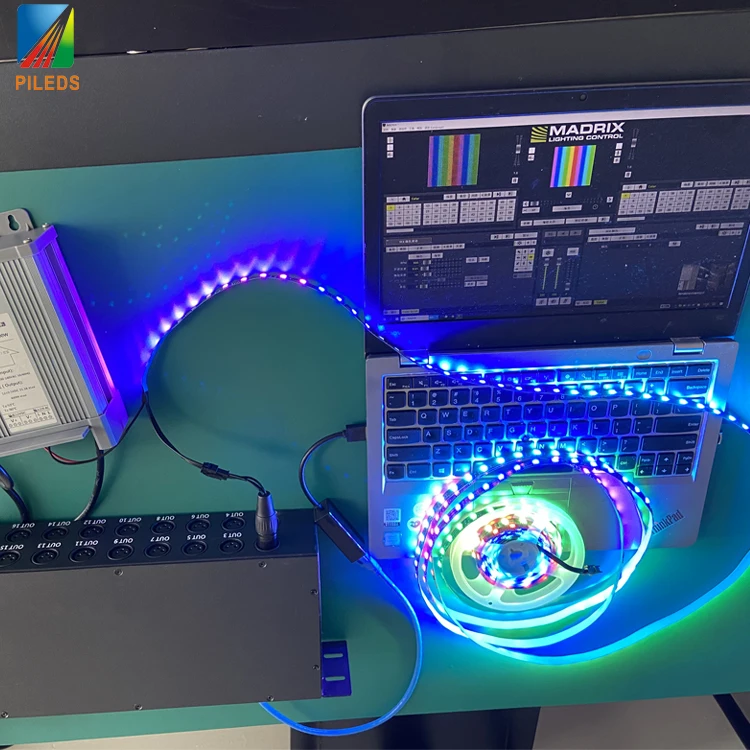 16-Port XLR Art-Net to DMX SPI Artnet Controller 220V Manual 4 Channels Output 8A Current LED Light Control
