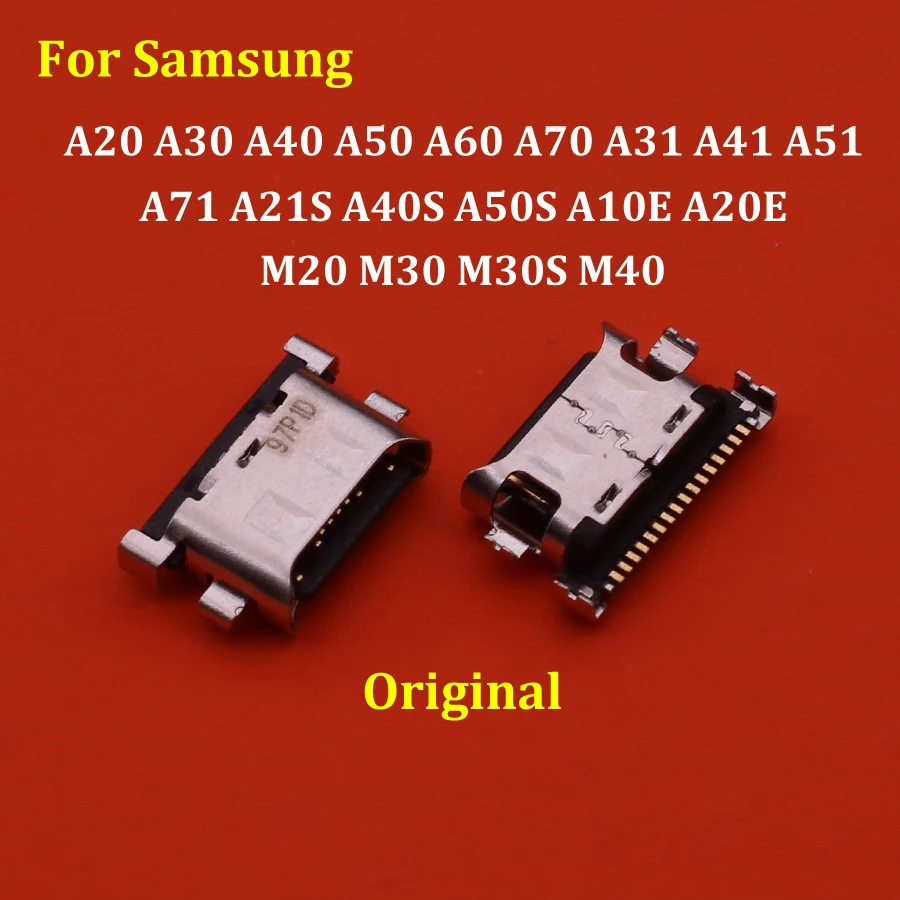 10-20pcs For Samsung A20 A30 A40 A50 A60 A70 A10E A20E M20 M30 M30S M40 USB Charging Port Dock Socket Connector