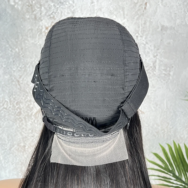 5x5 13x4 13x6 HD Lace Frontal Wig 100% Vietnamese Human Hair Double Drawn Bone Straight Short Bob Lace Wigs Pre-Plucked #1B