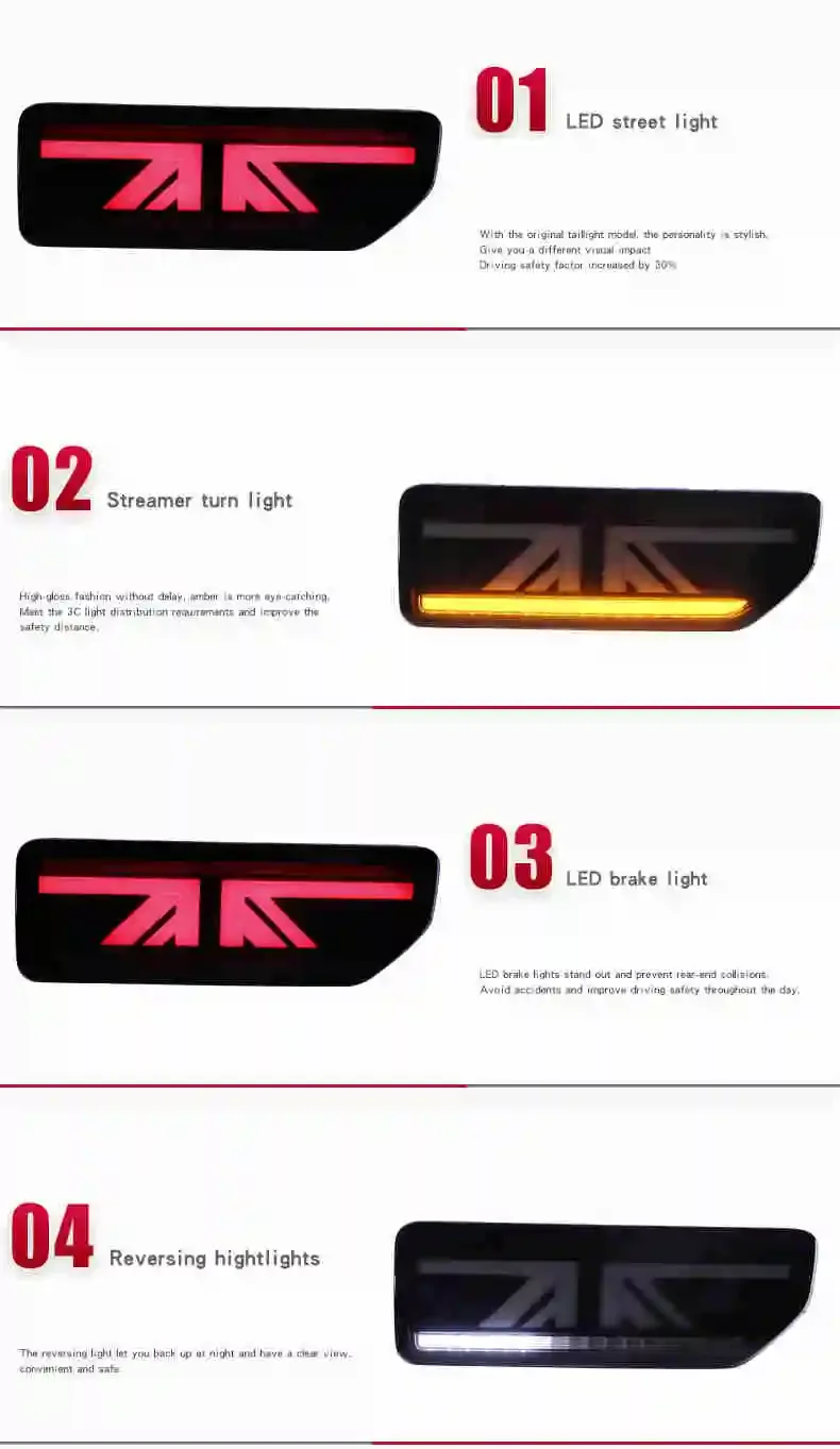 Conjunto de luz traseira para suzuki jimny 2018 led streamer sinal de volta lâmpada traseira автомобиль kuто intenы 2 peças