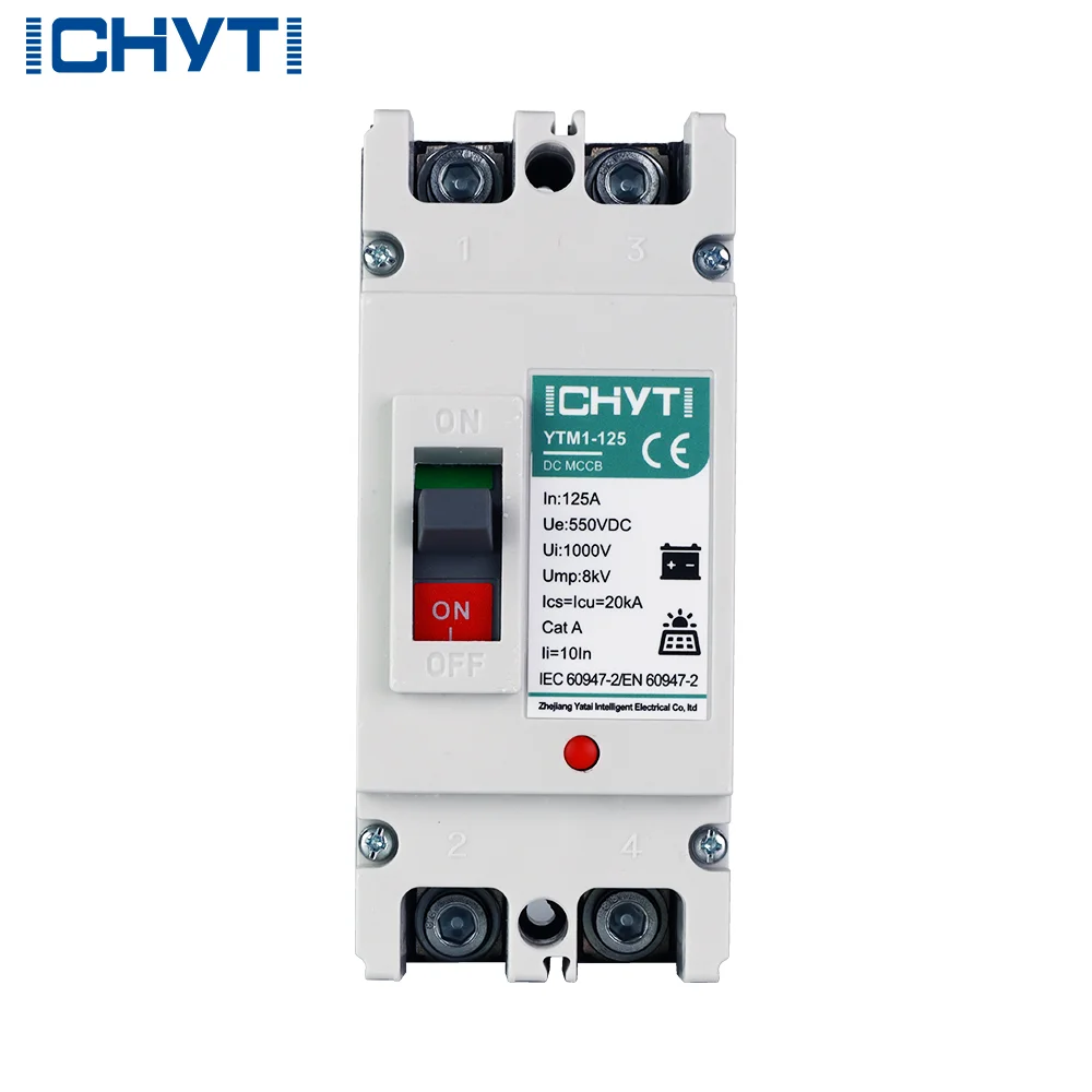 

2 шт. DC Solar 2P 125A 550V Автоматический выключатель MCCB, 2-полюсный, от 80A до 125A, подходит для генераторов, 125A в комплекте