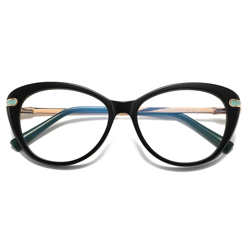 Women Fashion Cat Eye Shape Optical Glasses Frame with Recipe Prescription Female Eyewear Stylish Full Rim TR-90 Plastic Woman