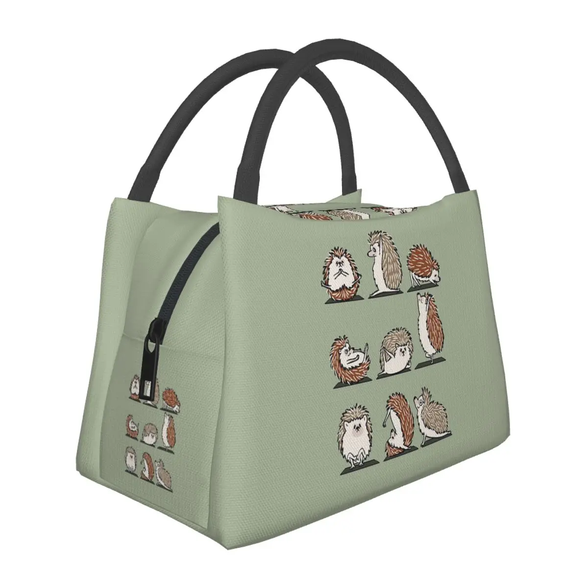 

Hedgehog Yoga Insulated Lunch Bag for School Picnic Storage Food Boxes Portable Container Cooler Thermal Lunch Box Tote