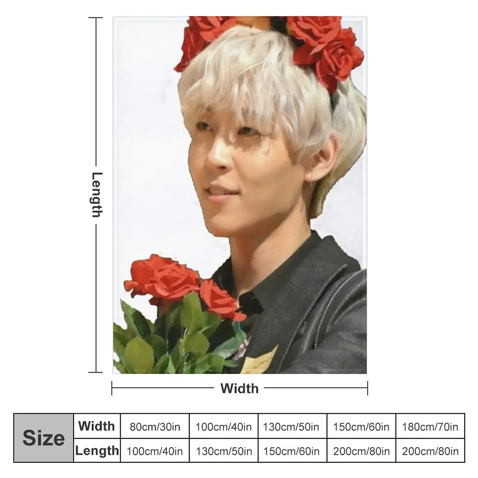 Kim Woosung cute face Sammy The Rose band kpop Throw Blanket for winter Heavy Hairy Flannels Blankets