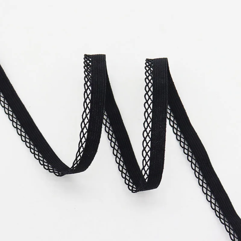 Wholesale White Black Single Edge Loop Lace Stretchy Trim Elastics Spandex Bands Ribbon For Underwear Lingerie DIY Sewing Craft
