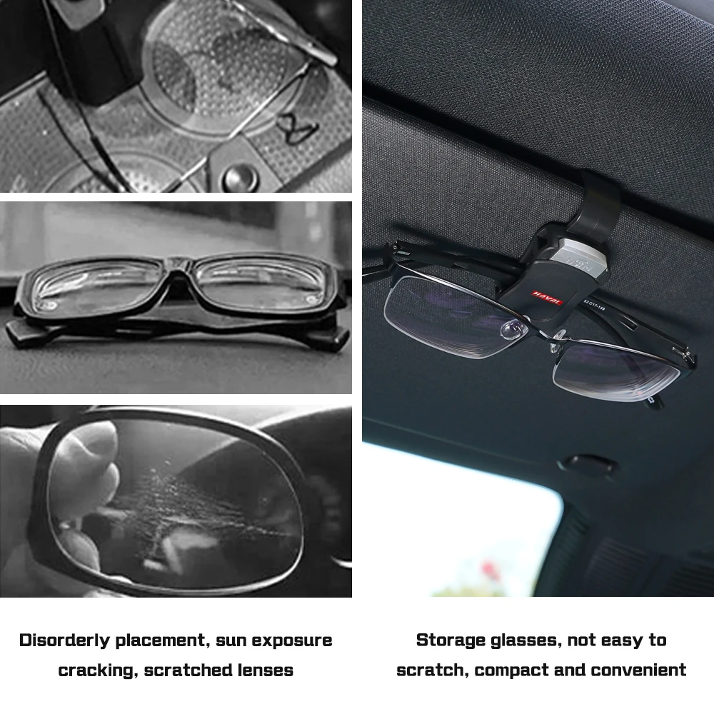 Universal Car Sun Visor Sunglasses Clip Card Ticket Holder Fastener For Haval Jolion H6 2e Gen H7 H9 H4 Hover H2S F5 Accessories
