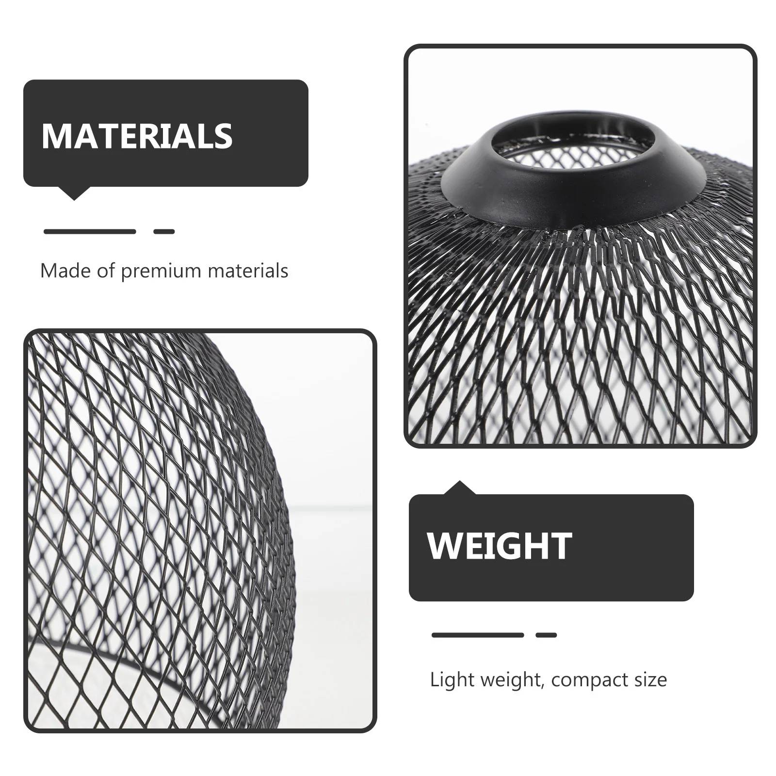 

Metal Lamp Shade Black Hollow Out Design For Pendant Chandelier Hanging Light Decorative Ceiling Fixture Replacement Large