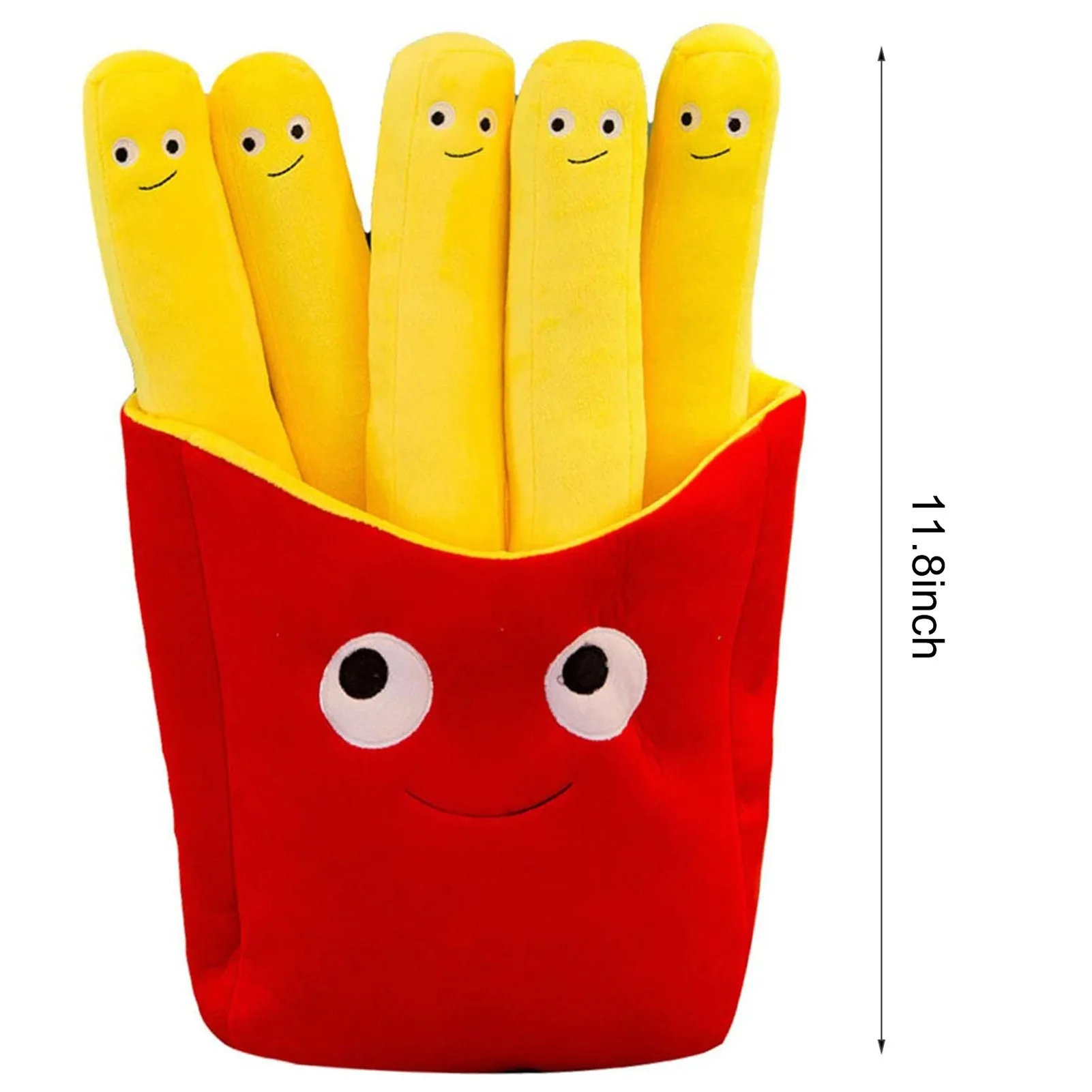 بيتزا فرايز وسائد فخمة لعبة الكرتون محاكاة البيتزا البطاطس المقلية تصميم وسادة أريكة محشوة أفخم دمية