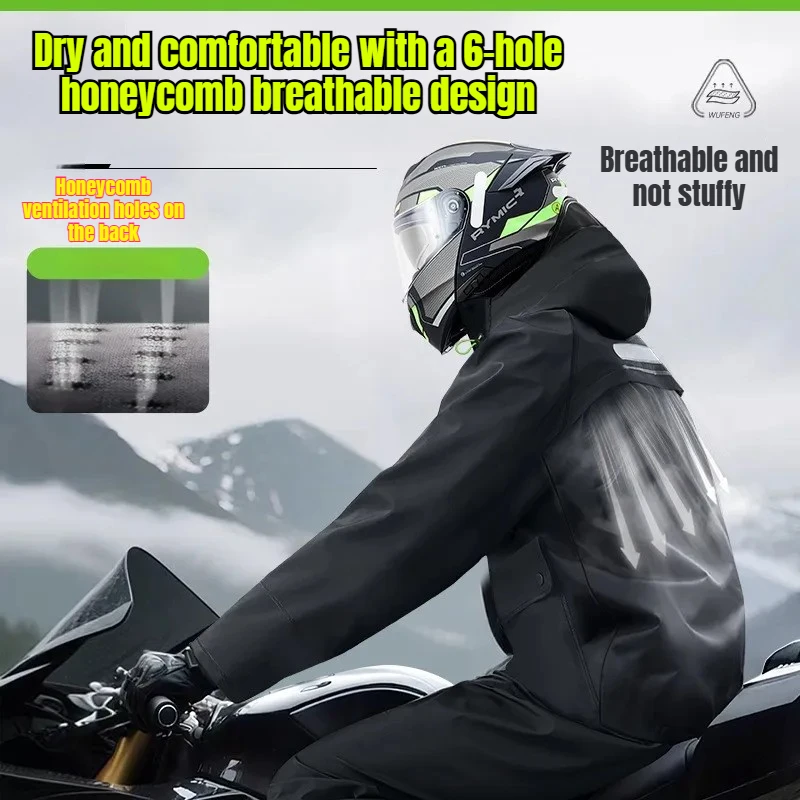 HOT Waterproof Raincoat with Rain Pants PVC Rain Pants Set for Adults Split Jacket Poncho Rainproof Outdoor Cycling Rainwear