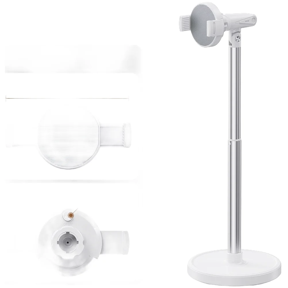 

Alloy Built Phone Stand with Thickened Base for Secure Placement during Live Streams or Video Recordings White Black