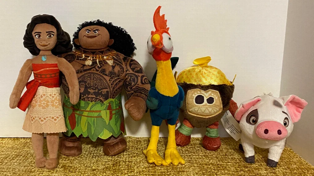 New Authentic Moana Maui Heihei pet pig Pua Soft stuffed Plush Toy Doll Movie