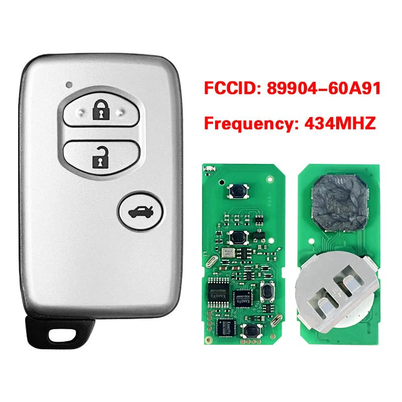 

CN007171 Aftermarket 3 кнопки B77EA P1 98 4D-67 чип 433 МГц 89904-60A91 печатная плата без ключа A433 для Toyota Land Cruiser 2008+