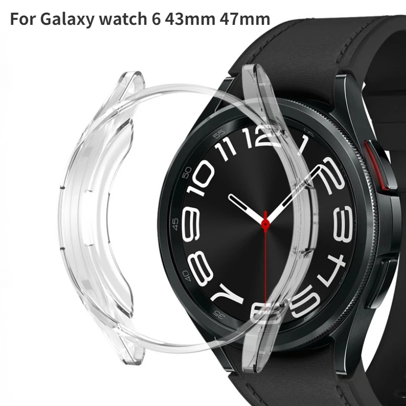 Miękkie etui z TPU do Samsung Galaxy watch 6 47mm 43mm zapobiegające zarysowaniom i upadkowi etui na zegarek Galaxy 6 43mm