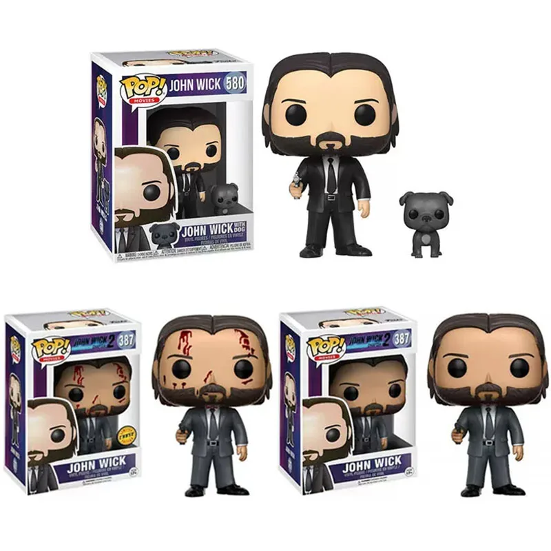Batteries KO POP-Figurines John Wick avec chien pour enfants, figurines en vinyle, chapitre, #580,