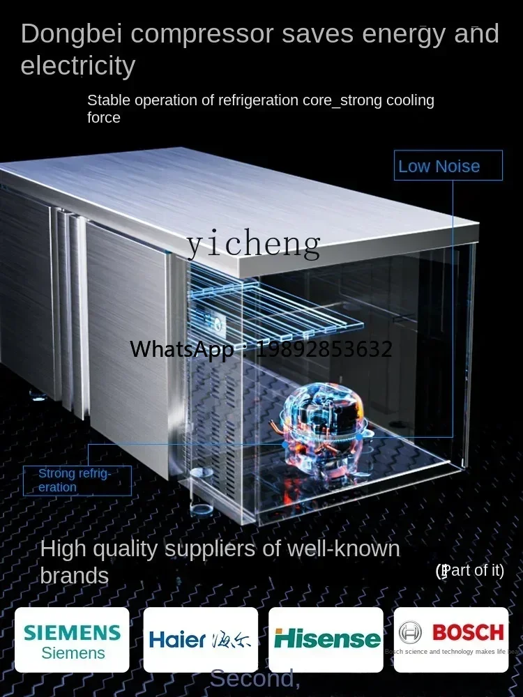 BF Dongbei طاولة تبريد المطبخ الحفاظ على الثلاجة الصناعية المجمدة شقة الفريزر البارد وحدة التحكم الحليب الشاي متجر المياه #5