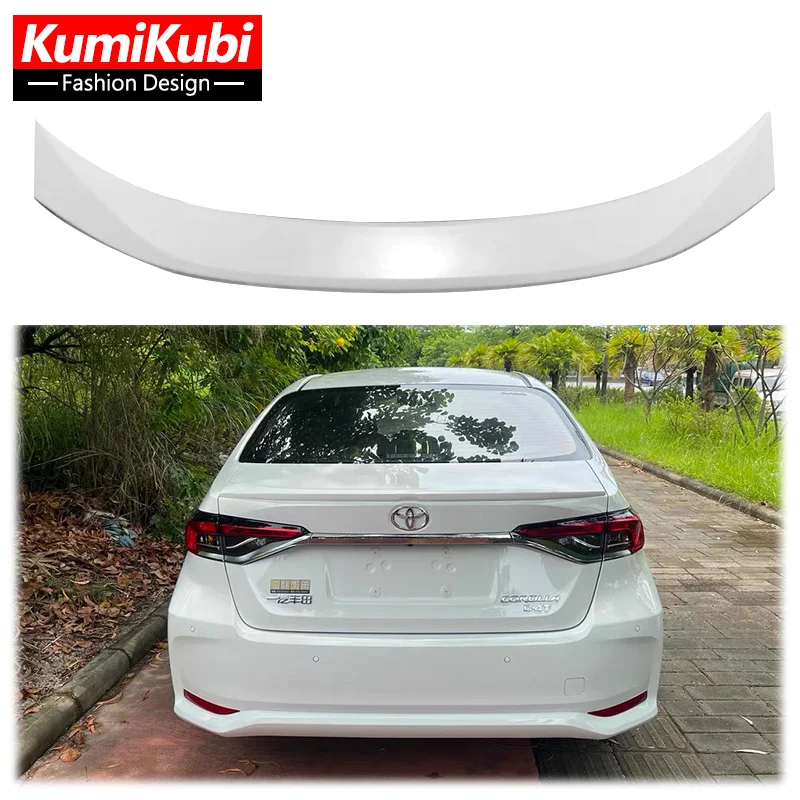 A Style For Toyota Corolla Spoiler 2019 2020 2021 ABS Material Carbon Fiber Look Car Rear Trunk Wing Accessories Body Kit