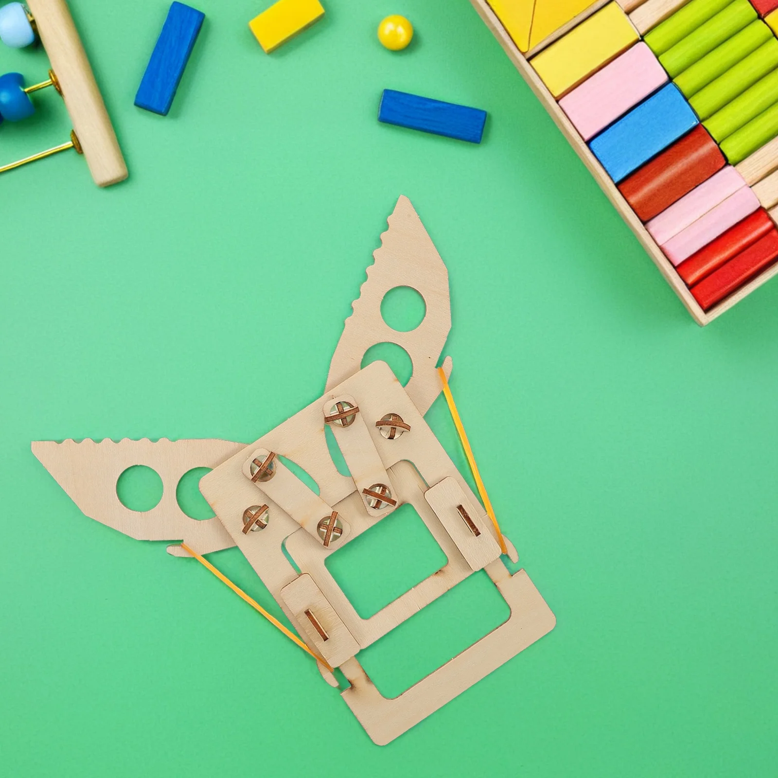 Rompecabezas de madera 3D de mano mecánica para niños de 6 a 14 años, Kit de construcción de vástago, proyecto científico artesanal, ingeniería, 4 Uds.