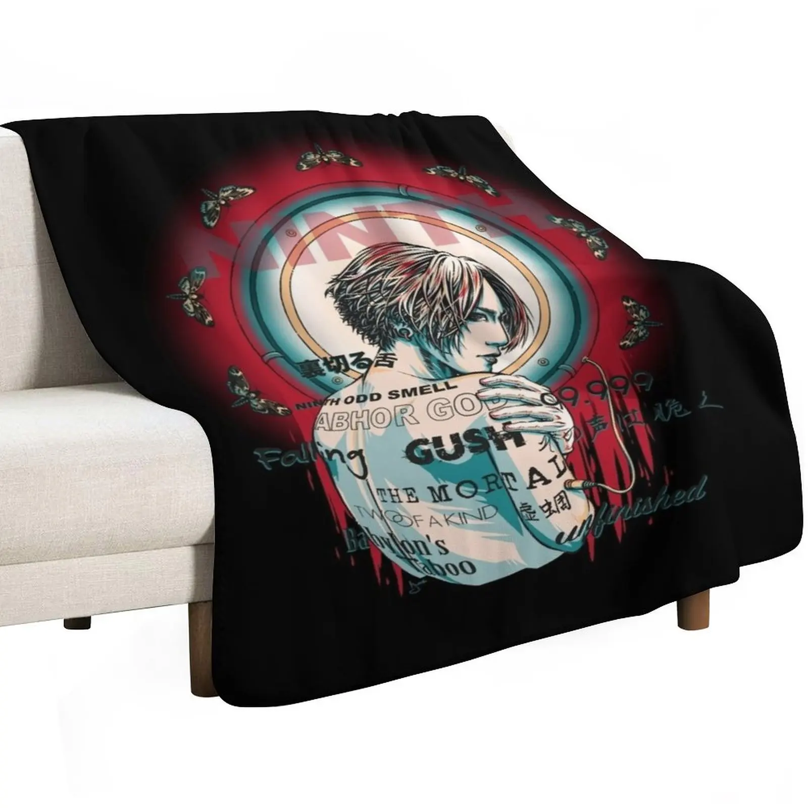 THE NINTH - black version - Throw Blanket warm for winter wednesday Moving bed plaid Multi-Purpose Retros Blankets