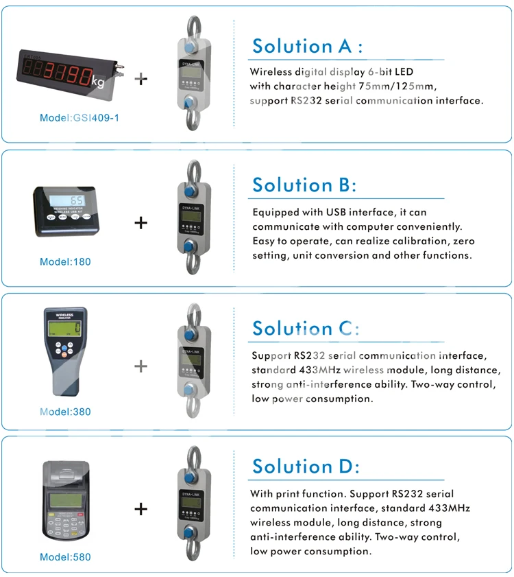 GWD200 port terminal LCD wireless dynamometer crane scale digital load cell 10 tons 30 tons 50 tons