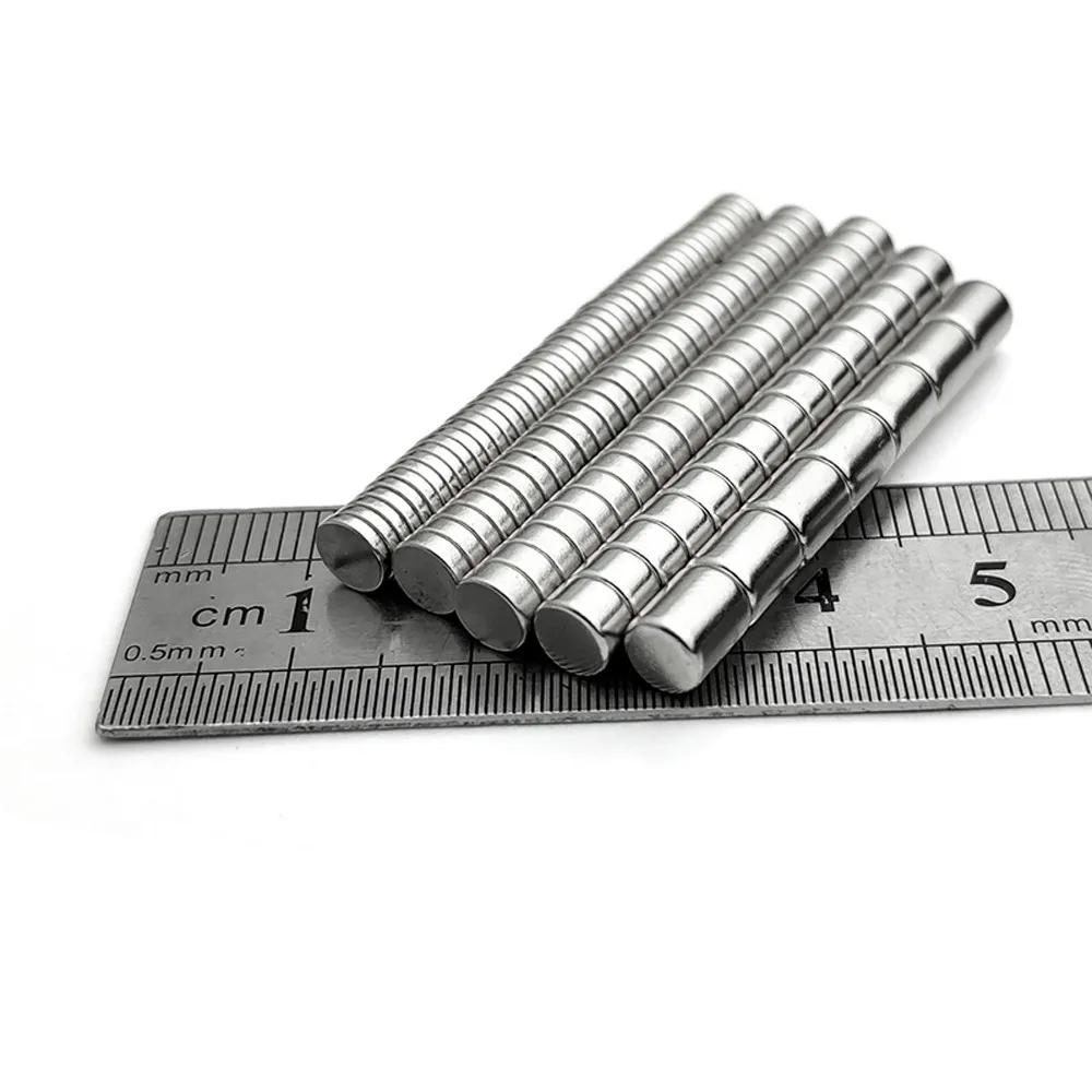 Ímãs fortes redondos do neodímio magnético da terra rara poderoso diâmetro 5mm do ímã de 10 pces n52 5mm grosso 1/1.5/2/3/5/6mm