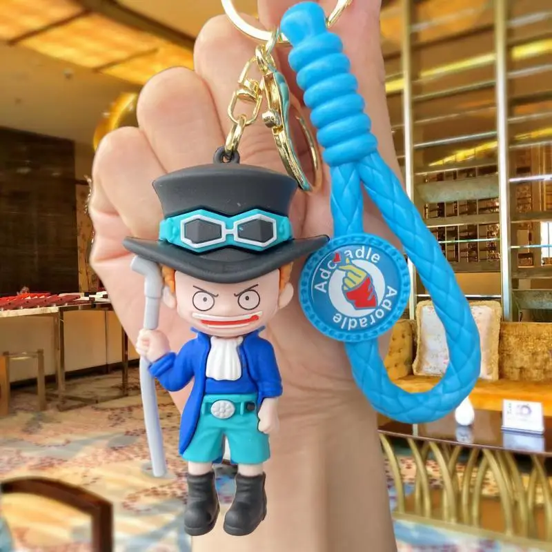 Fashionable One Piece Keychain with Cartoon Luffy and Zoro