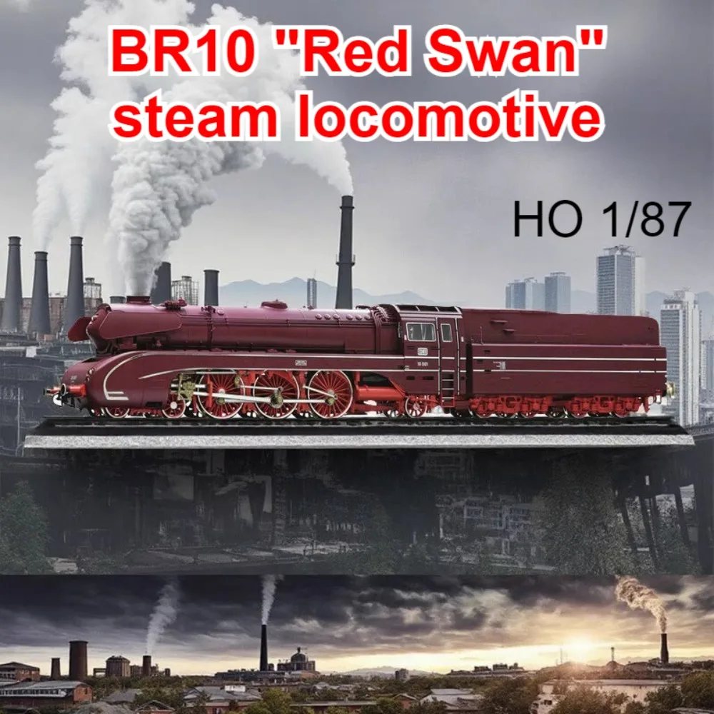 

ROCO HO 1/87 Toy Train BR10 Red Swan Steam Locomotive Simulation Model 7110015 DCC/DC Two Options Train Model Boy Toy Gift