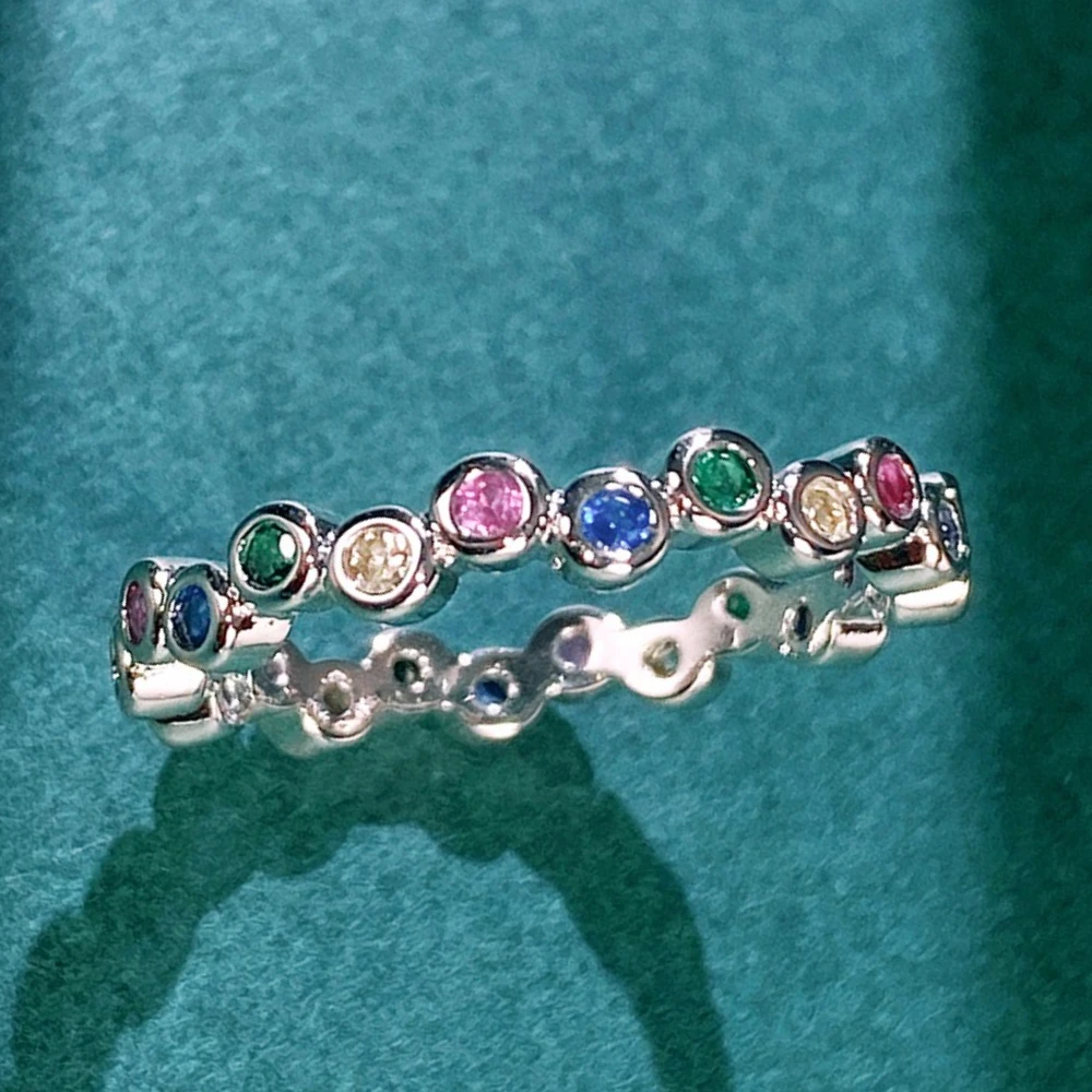 New personalized high-end minimalist couple jewelry for attending banquets, eternal love, bride's wedding, sparkling zircon ring
