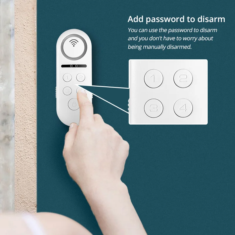 Security Protection Smart Home Tuya Alarm Motion Sensor Build-in Buzzle Wireless Magnetic Window Detector