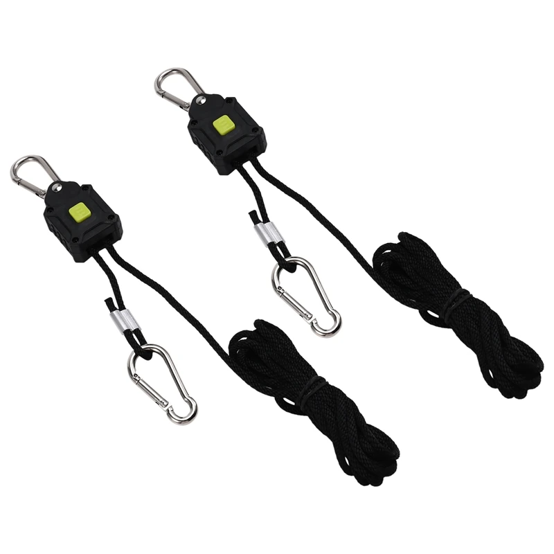TKOH-2Pack Colgador de luz de cultivo ajustable de 1/8 pulgadas, colgador de cuerda resistente con engranajes metálicos reforzados para luz de cultivo, ventilador en línea