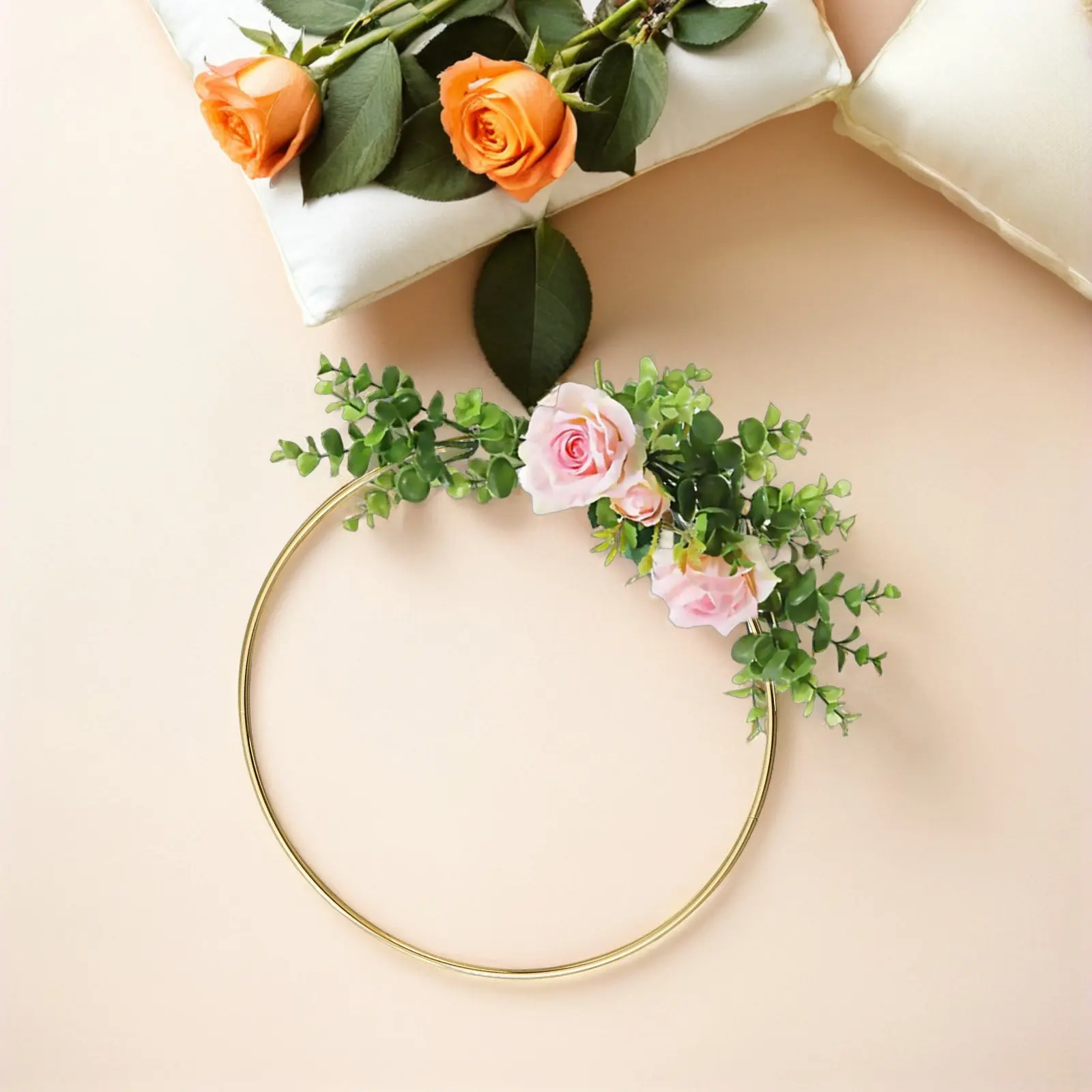 

Набор из 8 золотых металлических колец для рукоделия: круглые обручи для ловцов снов, венков, флористики, макраме, для офиса и спальни