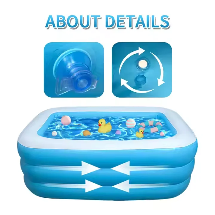 Custom Inflatable Ocean Pattern Swimming Pool for Home Use with Various Sizes Outdoor Product Inflatable Swimming Pool