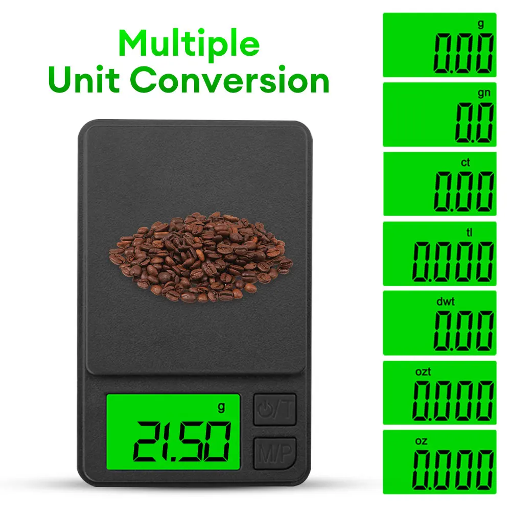 500g/0.01g Accurate Electronic Jewelry Gram Scale Precision Scale Portable Calibration Function Ultra-clear Display Coffee Scale