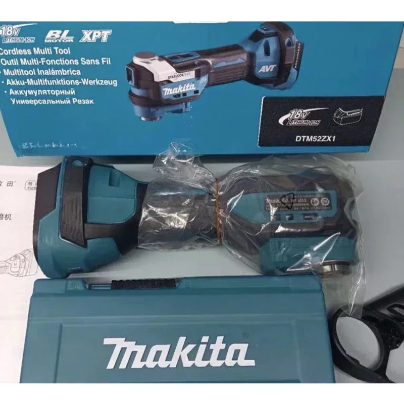 Makita DTM52Z 18V Brushless Cordless Starlock Compatible Multifunction Oscillating 12 Angle Settings Trimmer Saw Renovator DTM52