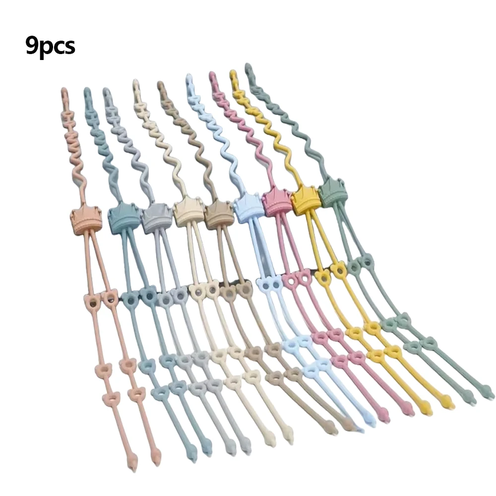 1/3/9 قطعة لهاية سيليكون سلسلة مصاصة زجاجة عضاضة اللعب منع فقدان للأطفال حمل العناصر منع فقدان #1