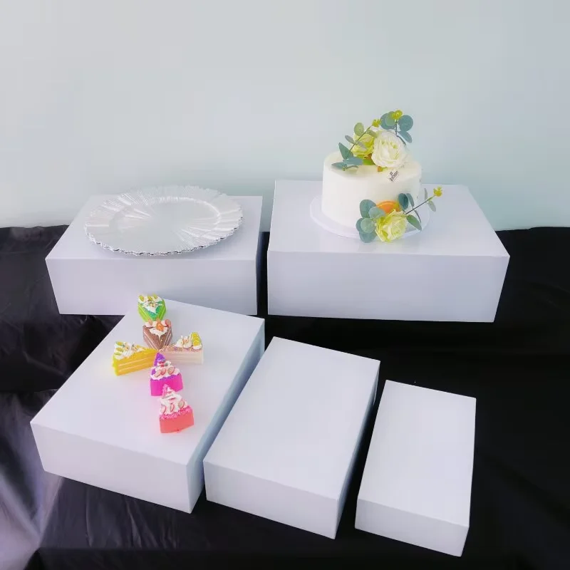 Romantic Cake Riser Candy Bar Buffet Plate Trays Wedding Table Centerpieces Candle Flower Favors Gift Food Fruit Drink Holder