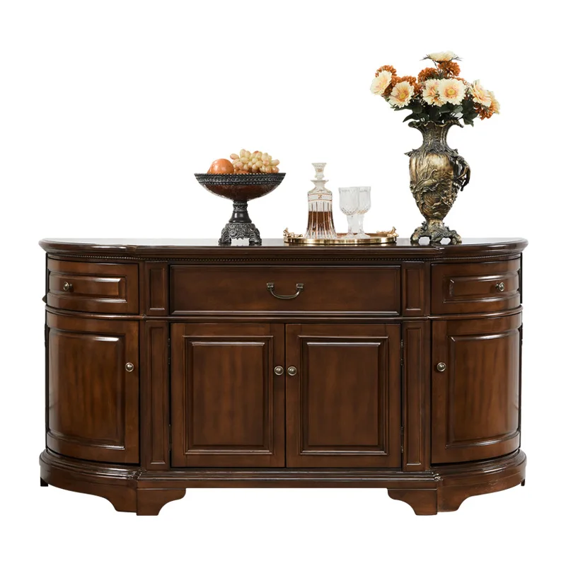 CX all solid wood entrance cabinet four doors 1.5 meters semi-round entrance hall entrance table