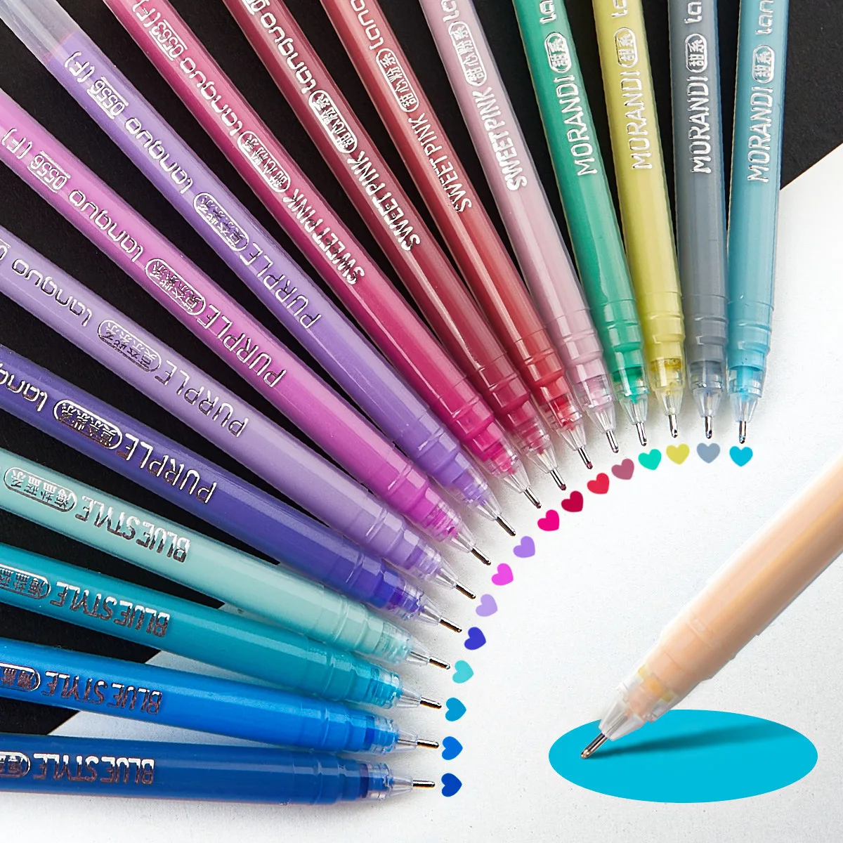 

Цветная ручка Macron большой емкости 0,5 мм, гендерно-нейтральная ручка, студенческий рисунок, ручная маркировка, анимационная ручка-крючок, быстросохнущая