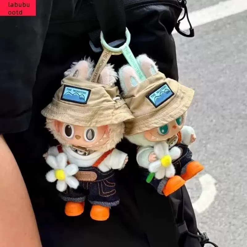 For 17cm Labubu Baby Clothing McDonald's Blind Box V1 V2 V3 Working Clothes Clothes Replacement Fashion Retro Delicate Suit Toy