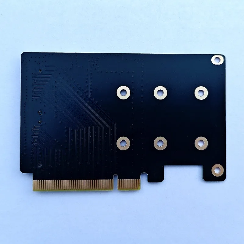 Tiny series PCIE expansion X8 to 2 M2 need main board split, custom data cable reverse order