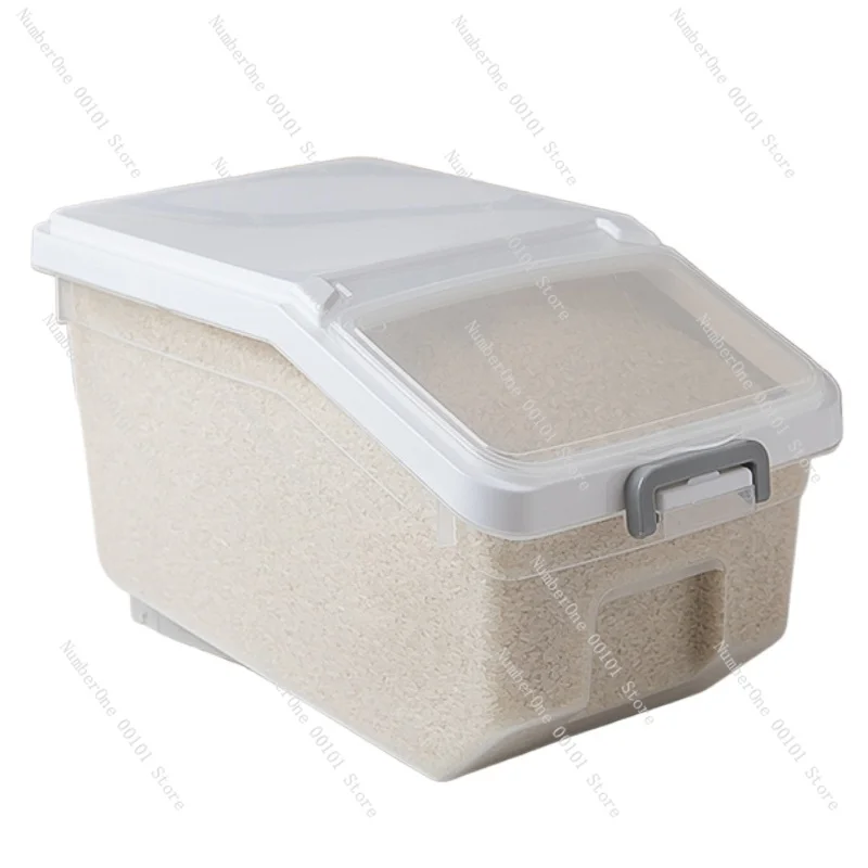 

Rice Bucket Home Rice Container Sealed Fresh-Keeping Kitchen Noodle Box Plastic Sealed Food Storage Box