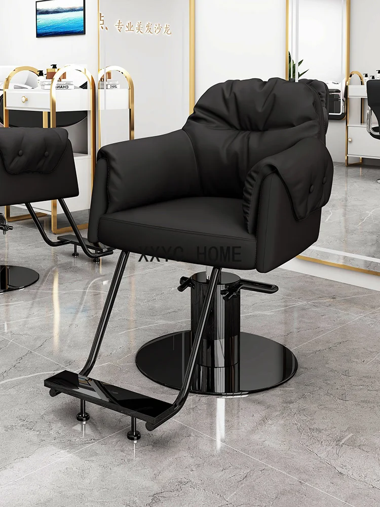 Hairdressing Luxury Professional Barber Chair Swivel Lift Perm Barber Chair Hair Dyeing Silla De Barbería Furniture