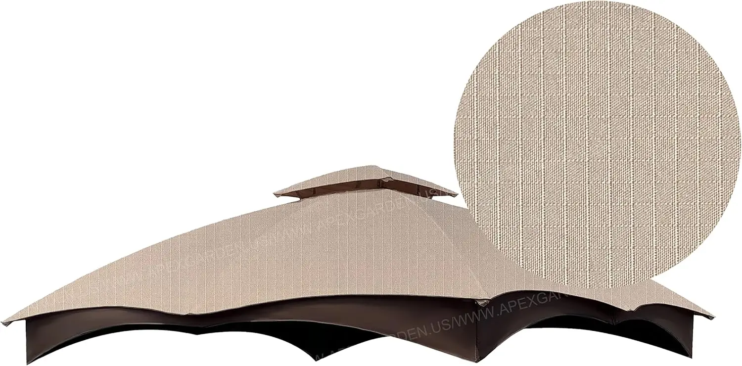 

Replacement Canopy Top for the Lowe's Gazebo Model #GF-12S004B-1 / GF-12S004BTO (Beige Ripstop Fabric)