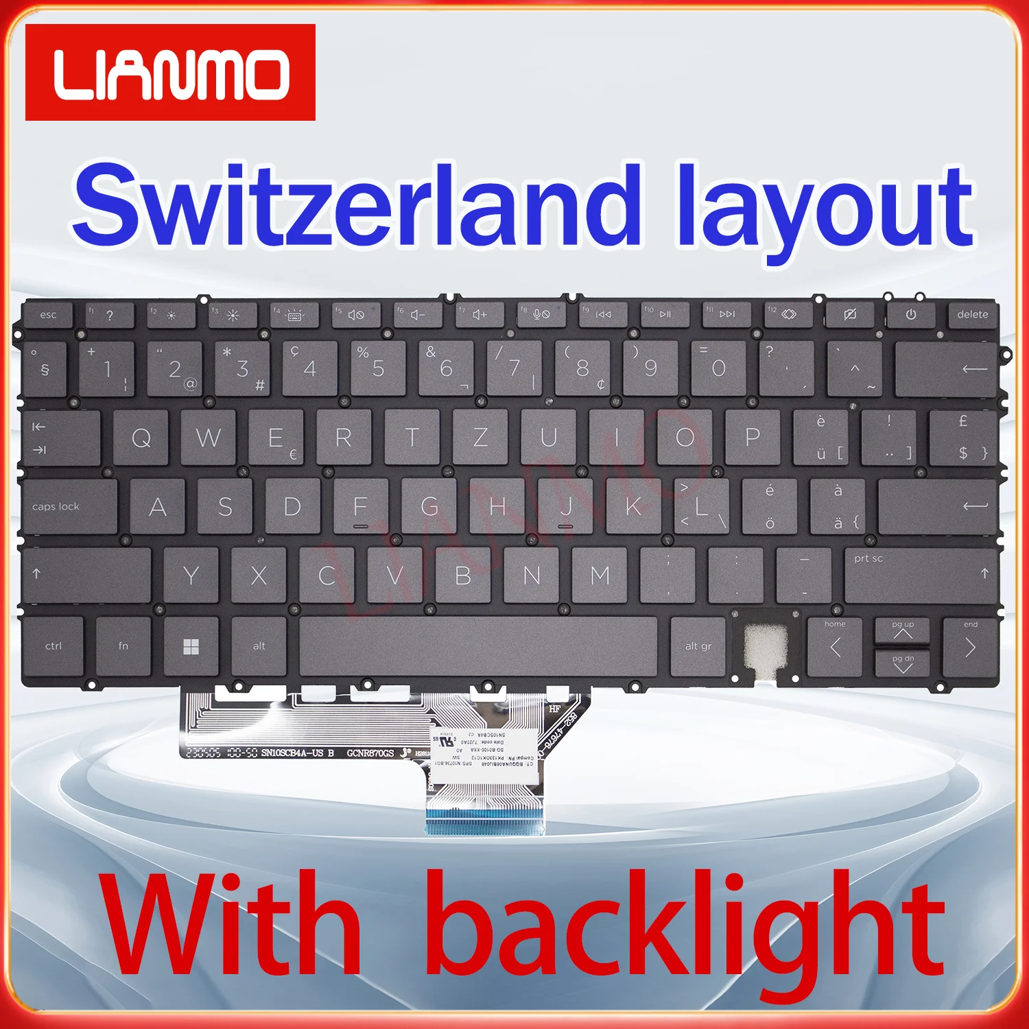 Switzerland Czechoslovak French Greece Hebrew US layout HP Spectre x360 2-in-1 14-EF TPN-C155 14-ef0018na backlight keyboard