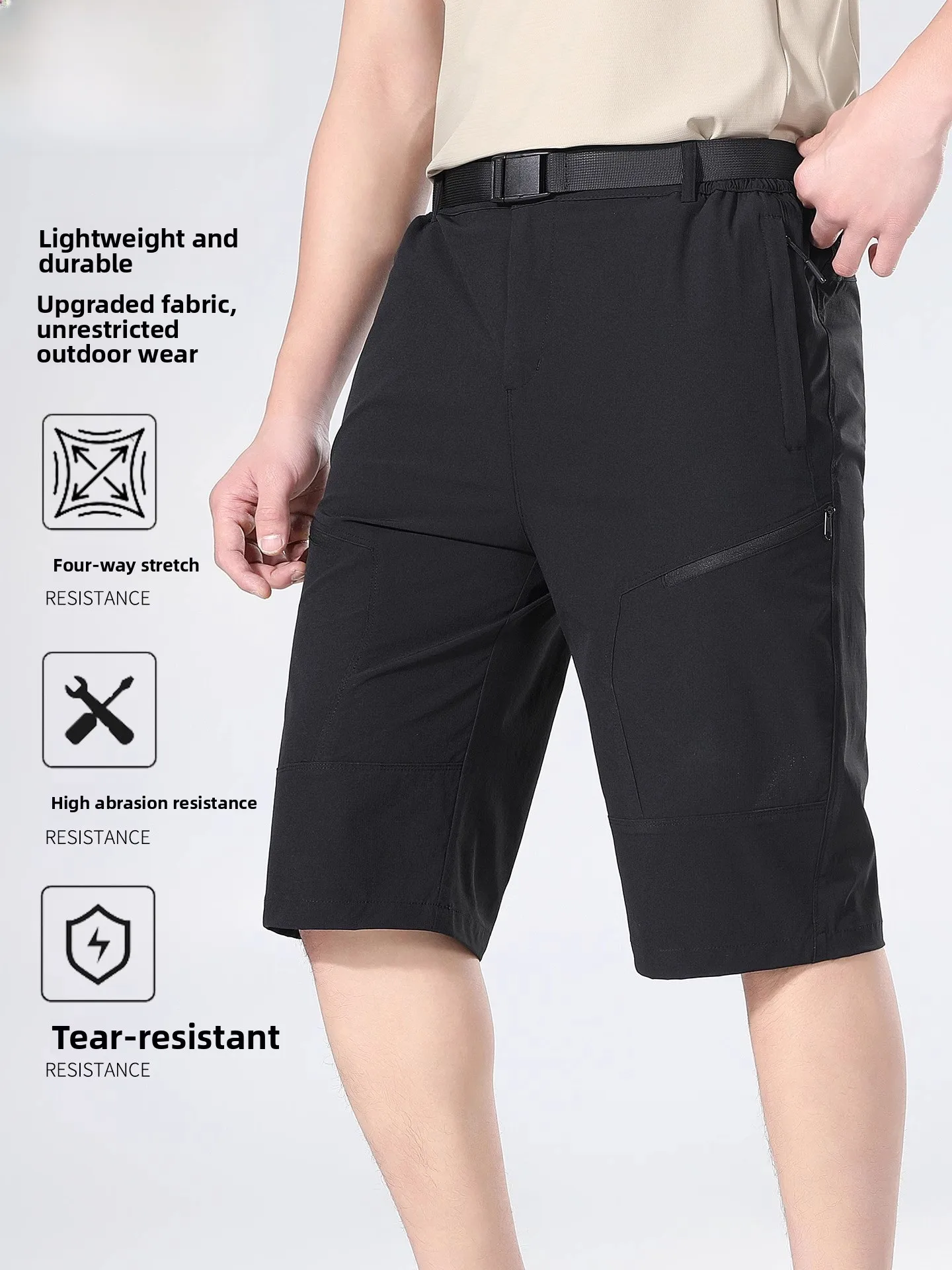 

TUCANO Высококачественные нейлоновые мужские рта из ледяного шелка, летние тонкие спортивные повседневные рабочие брюки длиной семь четвертей, прямые брюки