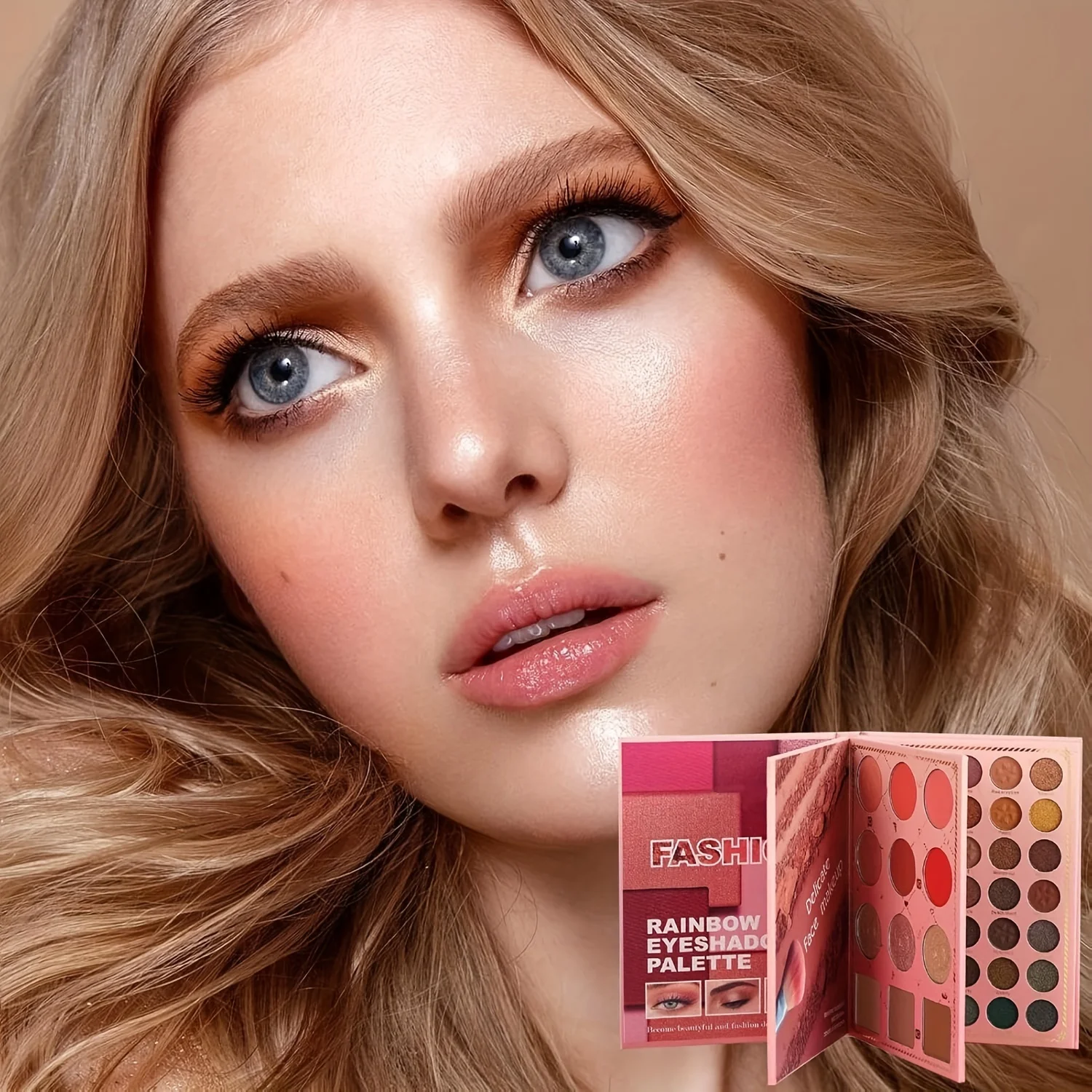 82-Farben-Lidschatten-Palette, matt, schimmernd, glitzernd, wasserfest, mischbar, Pigment-Make-up-Set für Cosplay, Party, Festival, Augen-Make-up