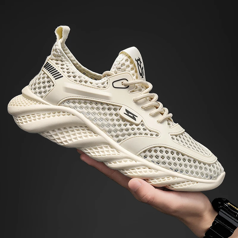 

Summer Men's Mesh Shoes Outdoor Refreshing Breathable Sneakers Designer Mens Comfortable Platform Running Shoes Tenis Masculino